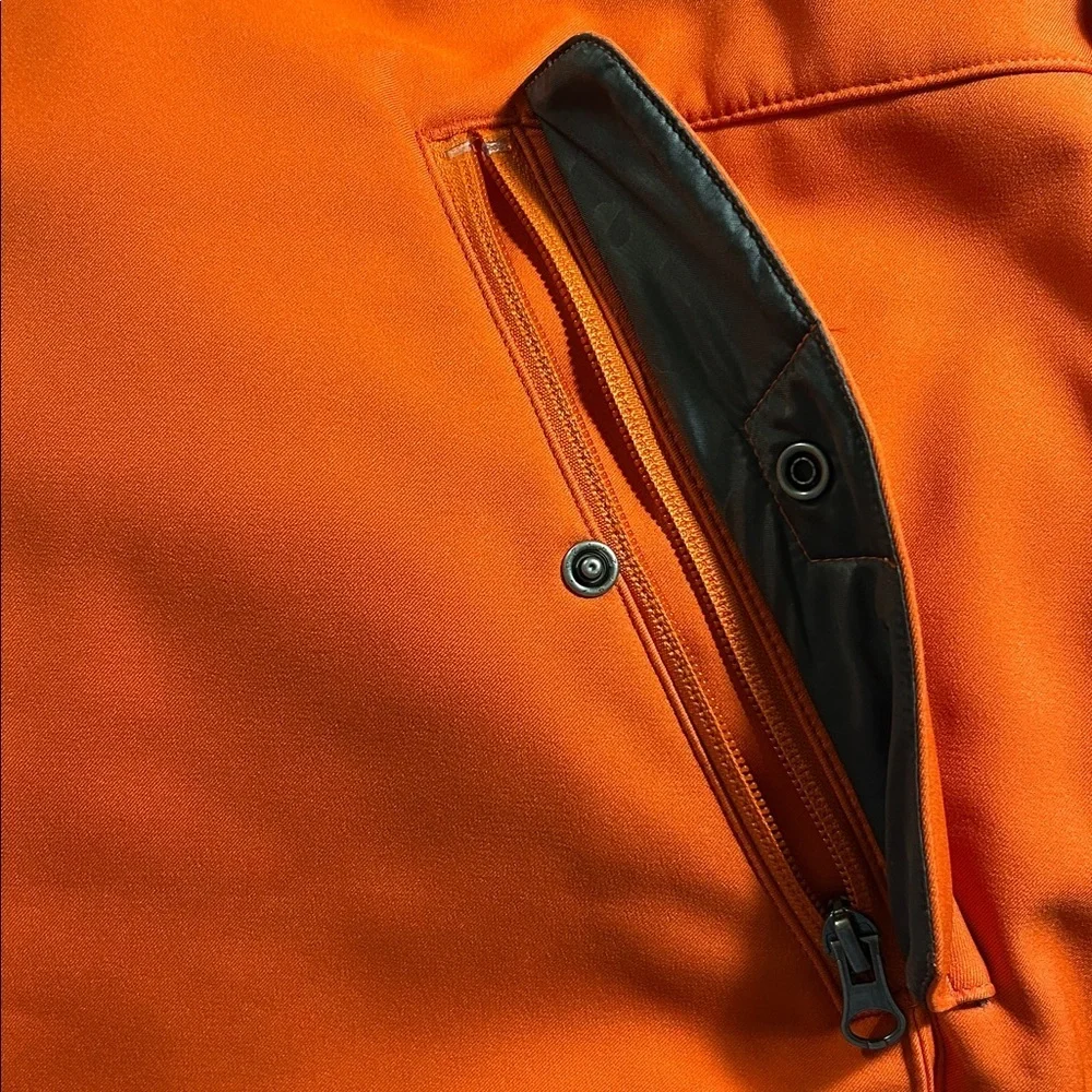 Under Armour Storm Vibrant Orange Zip-Up Jacket With Hood and Pockets Size M